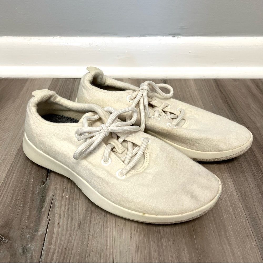 Allbirds Sneakers Women’s 9 Natural White Ivory Lace Up Merino Wool Runners
